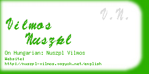 vilmos nuszpl business card